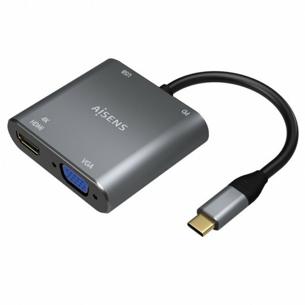 Adapter USB-C naar VGA/HDMI Aisens A109-0626